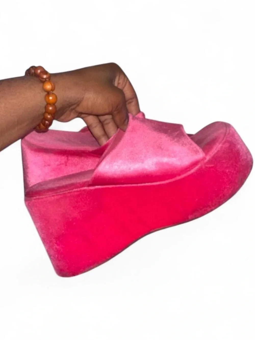 Women’s Pink Platform Slide Sandals